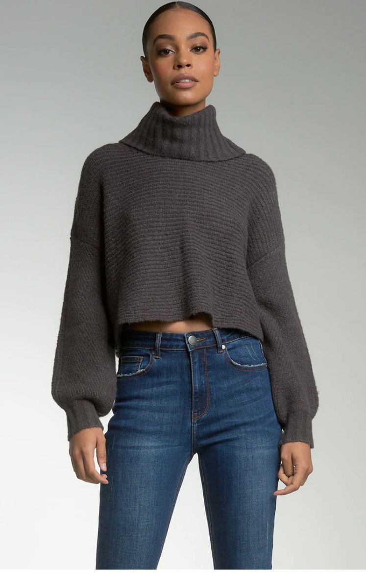 CROP OPEN BACK SWEATER