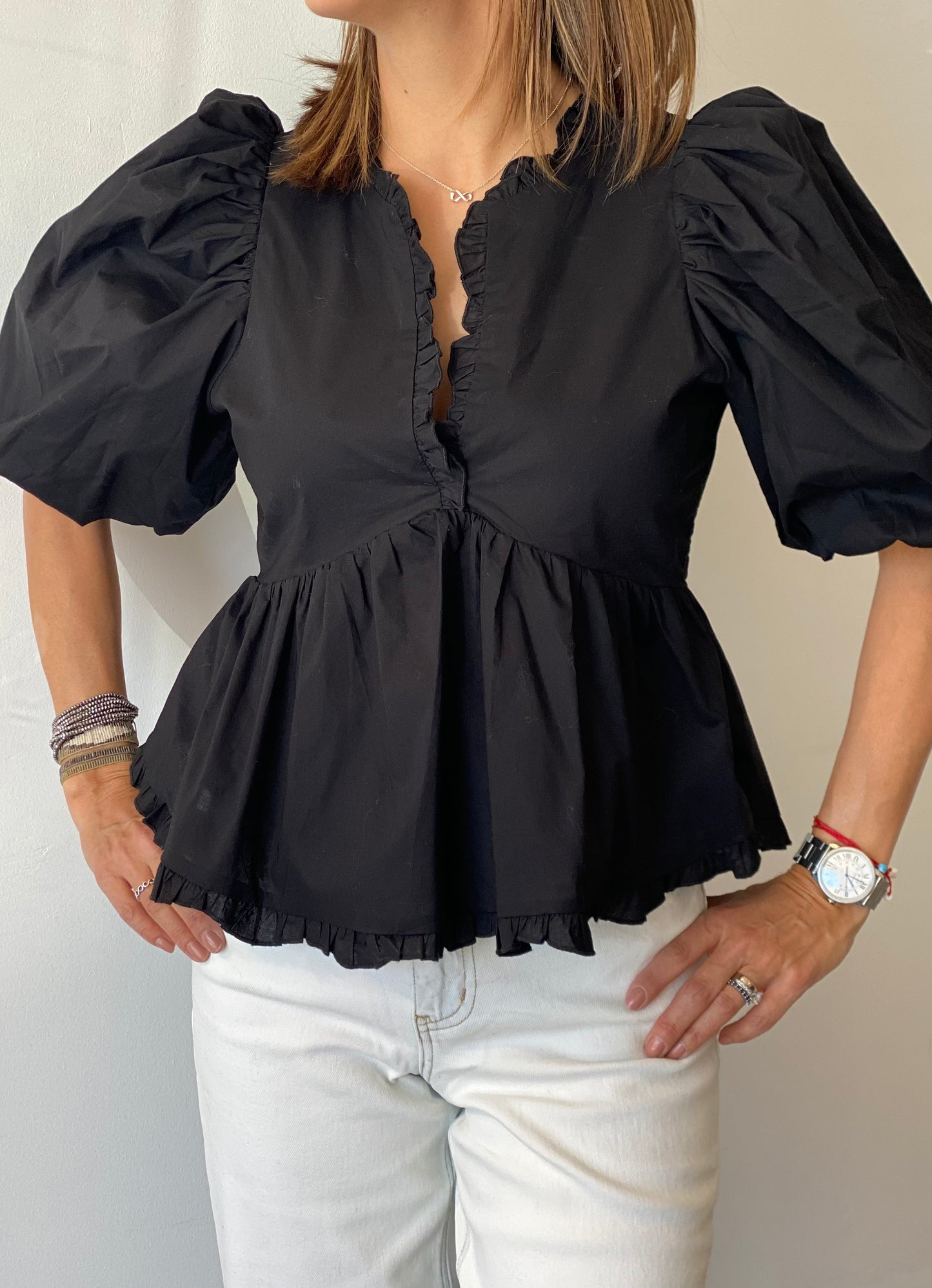 RUFFLE DETAIL TOP